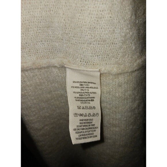 Free People Cascade Cardigan Wool/Alpaca Blend Cream Mockneck Be All Day Wear XS - Picture 6 of 11